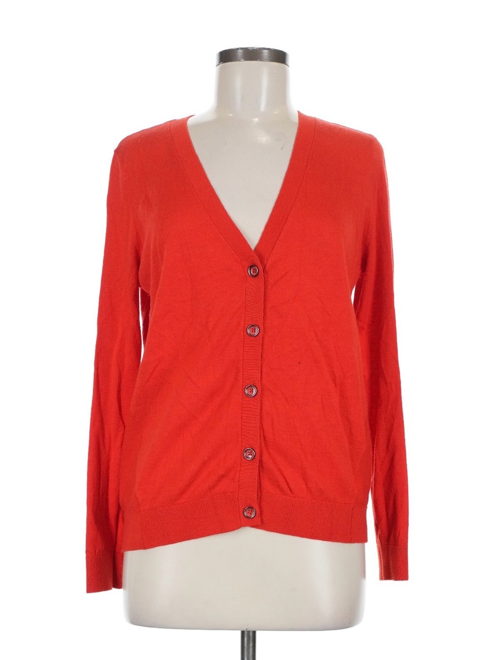 CAbi Red V-Neck Button Front Cardigan